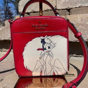 NWOT! Kate Spade Red Cruella Disney Crossbody Bag